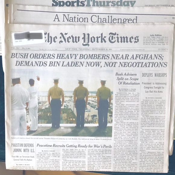 9/20/2001 The New York Times - Picture 1 of 6